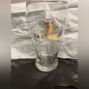 Guinness  glass/ gold embossed/ no chips, cracks scrapes/ very nice